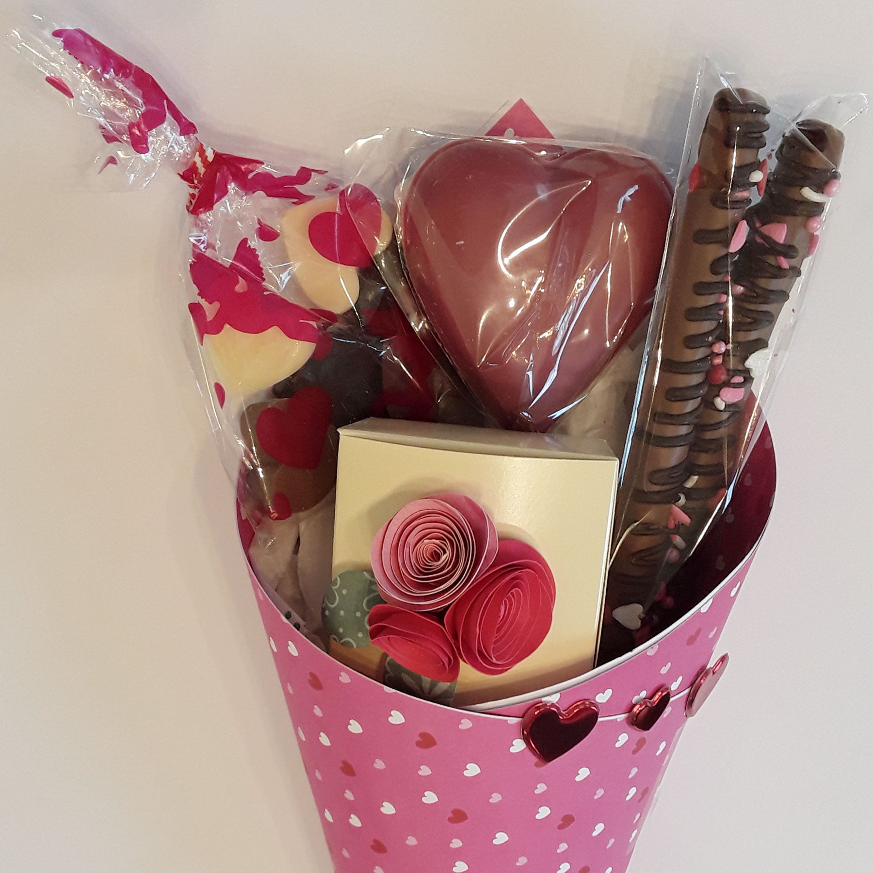 Rose Pink Belgian Chocolate Hearts 500g - 5kg - Candy Bar Sydney